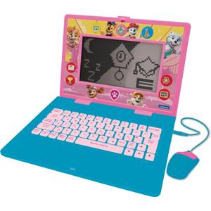 Lexibook, Paw Patrol, Bilingual and Educational Laptop Spanish/English, Toy for Children, 170 Activities to Learn, Play Games and Music, Large Screen, Pink/Blue, JC599PAGi2