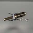 AIMIKE Round Hair Brush, 1 inch Barrel with Boar Bristles, Nano Thermal Ceramic & Ionic Tech, for Blow Drying, Styling, Curling and Shine + 4 Clips (Gold, Unisex, Fine Hair, Short Hair, Anti-Frizz)