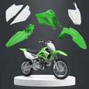 CHANGCHENG Dirt Bike Plastic Kits for KLX110 Rear Fender + Front Fender + Side Cover + Fuel Tank Cover + Number Plate Fairing Body Set for KLX 110/KLX 110L 2010-2025 (Green)