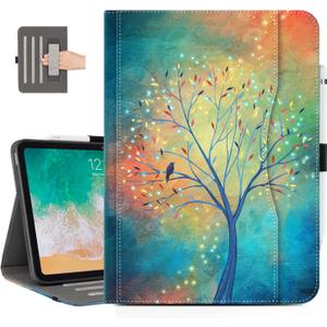 Vimorco Case for iPad (A16) 11th Generation 11 Inch 2025,for iPad 11th/10th Generation Case with Pencil Holder/Hand Strap/Pocket,Adjustable Angle,for iPadCover 11th/10th Gen, Oil Painting Tree Bird