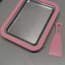 Instant Ice Cream Maker,Rolled Ice Cream Maker, Soft Serve Ice Cream maker,Perfect for Frozen Yogurt, and More! Food grade stainless steel ice cream roll machine for home us (Pink)