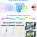 LUFF 4Pcs Anti-Blue-ray Reading Glasses Portable Ultra-Light Readers(2.5X)
