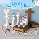 105 PCS Little Jesus Figures,Mini Jesus Figurines - Tiny Statues for Easter Egg Stuffers,Religious Gifts,Parties,Baptism Gifts,Multicolor Miniature Decorations,Hide and Seek FigurinesMulticolor