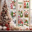 36 Sheets Window Clings Set Festive Stickers for Halloween Thanksgiving Christmas Winter Decor Bat Pumpkin Christmas Tree Elk Snowflake for Glass Windows Home
