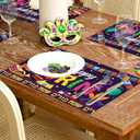 30 Pcs Purim Festival Themed Disposable Placemats Rectangular Cartoon Placemats The Perfect Choice for Holiday, Party, Home Kitchen, and Dining Table Decorations