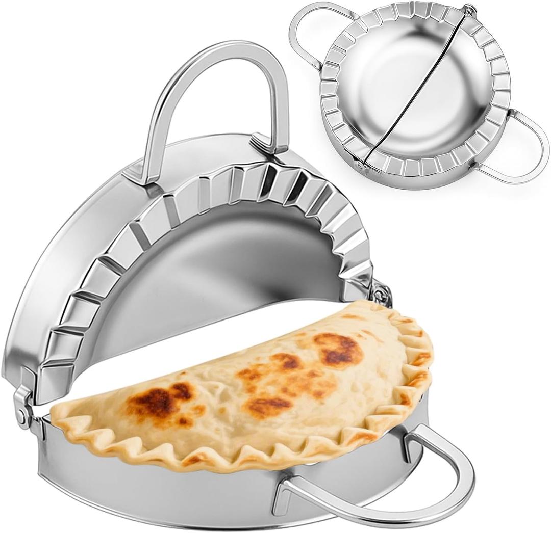 Stainless Steel Tortilla Sealer Crimper - Tacos Tortilla Maker for 6 Inch Burritos, Tacos, Quesadillas, Dumplings - Mess Free Cooking