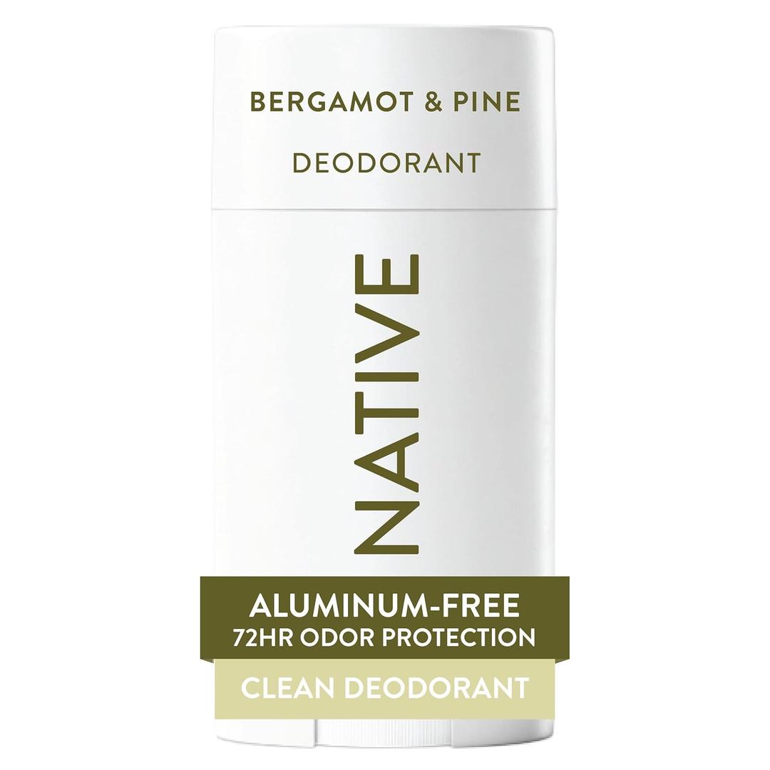 Native Deodorant Contains Naturally Derived Ingredients, 72 Hour Odor Control, Deodorant for Women and Men, Aluminum Free, Bergamot & Pine 2.65oz