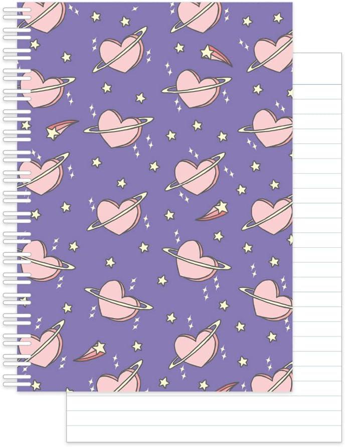 Monolike Fantastic A5 Line Spiral Notebook, Magical love - Hardcover 5.83 x 8.27inch 126 Page,120GSM Thick paper