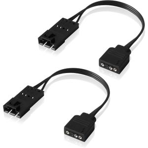 EZDIY-FAB Adapter Cable Compatible with Corsair RGB Fan, ML/LL/QL/SP/HD Series, for Connecting to Standard 5V 3-Pin ARGB Header (2 x 10cm)