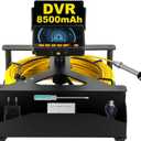 Sewer Camera,4.3" HD Screen w/ 16GB DVR,8-10h Working Time Low-Temp Resistant Battery Drain Pipe Inspection Camera for Home Wall Duct Drain Pipe Plumbing(Fits Pipes>0.7" Dia,164ft/50m)