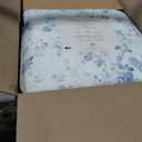 Laura Ashley - Twin Comforter Set, Soft & Reversible Cotton Bedding with a Smooth Feel, Medium Weight for Year Round Comfort, 2 Piece Bed Set with Matching Pillowcase (Belinda Blue)