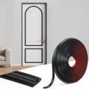 Art3d 30Ft Flexible Peel and Stick Crown Molding Trim, Self-Adhesive Panel Moulding Dcor Lines for Wall Door Cabinet Frame, Mirror Window Borders & Home DIY, Black
