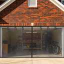 Garage Screen Doors, 9×8FT for 1 Car Garage, Heavy Duty Fiberglass | Durable Magnetic Retractable Hands Free Garage Door Screen with 4 Roll Up Straps, for Patio, Workshop, Home Gym & Sun Room