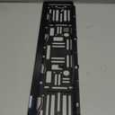 BLVD-LPF OBEY YOUR LUXURY Standard Black Euro License Plate Holder - Universal Mounting Frame/Bracket, Black