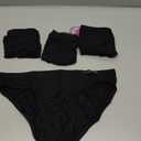 Avidlove Mens Bikini Underwear Low Rise Briefs Microfiber Underpants 4 Pack (Small, Black)