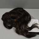 PANEWAY Wavy Curly Hair Topper - 20inch Long, Natural Brown With Highlights, Clip In Synthetic Wiglets