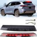 Smoked Lens 3rd Brake Light DRL Compatible With Toyota Highlander 2021-2025 Rear Center Roof High Mount LED Third Brake Lamp, Smoked LED Tail lights Rear Turn Signal lamp (SMOKED HOUSING)