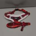 PUPTECK Dog Harness and Leash Set Medium Sized, Step in No Pull Adjustable Puppy Cat Harness Reflective Pet Vest (L (25-33lbs, Chest 20"-25"), #3 Red(Plush Plaid))