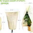 B Sepor Strong Plant Thickened Drawstring Bag Freeze Protection Covers Large Winter Shelter to Block Cold Air and Frost, Beige Large Pot Plant Bag 180 x 120cm (Surround Bag, L:47x70.5in)