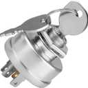 BlueStars 045898 Ignition Starter Switch 2 Keys - Compatible with Hustler Exmark Lazer Z Super Z Mini Z Hydro Walk Behind Mini - Replaces Husqvarna 532158913 Toro 1-543070 Bobcat 128010 AYP 158913