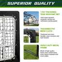 Pitching Net, 9 Hole Pitching Net with Strike Zone, Adjustable Softball/Baseball Hitting Net with Pitching Target, Portable Indoor Outdoor Training Equipment for Batting