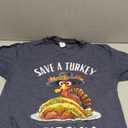 Save a Turkey Eat Tacos Mexican Funny Thanksgiving Tacos T-Shirt Grey L