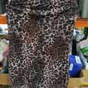 Women's Y2k Mesh Midi Skirt Elastic High Waisted Floral Print Bodycon Mermaid Long Skirts for Women
, Size L