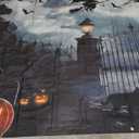 Preboun Halloween Garage Door Banner Large Hanging Backdrop Door Cover Halloween Garage Wall Decorations for Outdoor Holiday(6 x 13 ft)