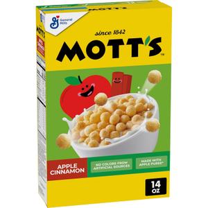 2 x Mott's Apple Cinnamon Cereal, Made with Apple Puree, Whole Grain, 14 oz
