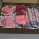 Thenshop 48 Pcs Valentine's Day Sticky Notes with Pens Set Galentines Gifts Bulk 24 Heart Ballpoint Pens 864 Sheets Heart Sticky Notes and 3 Rolls Ribbon for Valentines Exchange Gifts Party Favors