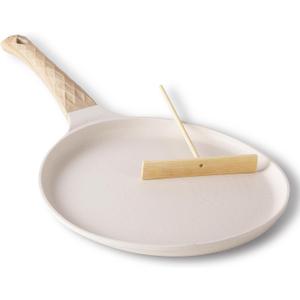 Nonstick 9.5-Inch Crepe Pan - Induction Compatible, PFOA Free, Ideal for Pancake Pan, Tawa Pan for Roti Indian, Griddle, Dosa Pan Non Stick