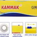 KAMMAK Plastic Wrap Food Cling Wrap with Slide Cutter 15 inch Restaurant Cling Film 2000 Ft Bulk Roll Refillable Food Service Cling Wrap Dispenser Quick Cut Anti-Fog Cling Film for Kitchen