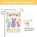 5 x Welcome Easter Garden Flag for Outside 1218, Bunny Banners Spring Garden Flag Double Sided Burlap Yard Flag Outdoor Farmhouse Decoration