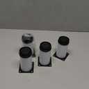 4 Inch Metal Furniture Legs Stainless Steel Adjustable Legs White Metal Legs Round Cabinet Legs for Coffee Table Cabinet Desk Sofa Shelves, Pack of 4