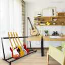 Kuyal Multi-Guitar Display Rack, Folding Stand for Band Stage, Bass & Acoustic Guitars, Black (9 Holder)