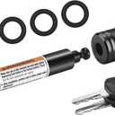 METOWARE Trailer Hitch Lock - 5/8" Dia Locking Receiver Pin, Fits 2" Receiver Tubes, Class III & IV Hitch Receivers, Anti-Theft Trailer Receiver Lock, Black (1 Pack)