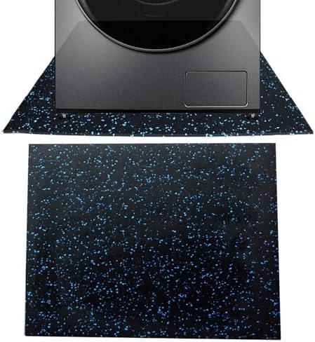 High-Density Rubber Washer Dryer Anti-Vibration Mat - 23.6 x 23.5 Inch Non-Slip Shockproof Pad for Washing Machine, Dryer, 3D Printer - Waterproof, Noise Reducing, Heavy-Duty