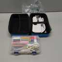 Heavy Duty Handheld Sewing Machine with 110 PCS Sewing Kit & Blue Leather Case, Mini Portable Hand Held Sewing Machine for Adults and Beginners, for Mending Clothes, DIY Projects, at Home or on the Go (Black)