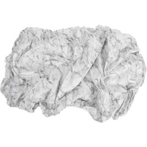 1set Elastic Table Cover Pvc Material Dining Table Protector Outdoor Patio Use Easy to Install Elastic Band Stylish Marble Design