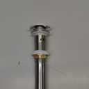 Pop up Sink Drain Stopper with Overflow Brushed Nickel for Bathroom Vessel Vanity Sink Art BasinBig Cap Sink Drain with Overflow, Metal Pop-up Drain Strainer with Detachable Basket Stopper