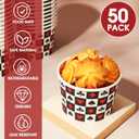 Funnymoom 50 Pack Casino Ice Cream Cups 9 oz Poker Disposable Dessert Bowls Paper Soup Bowls Playing Card Snack Cups for Hot or Cold Food for Las Vegas Game Night Casino Birthday Party Supplies