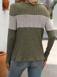 Women's Sweater Stylish Color Block Ribbed Crew Neck Print Long Sleeve Regular Tops Knit Work Black Pink Spring Fall
XXL