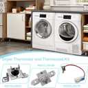 AGM30045804 Dryer Thermistor and Thermostat Kit 6323EL2001B Dryer Thermistor 6931EL3003C 6931EL3004B High Limit Thermostat Fit for l-g and ken-more dryer AP7206815 PS16732335