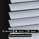 HIDODO Aluminum Mini Blinds for Windows Cordless Horizontal Window Shades for Light Adjustment, Metal Venetian Blinds Waterproof for Bedroom, Bathroom, 46" W x 48" H, White