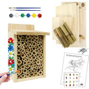 Nature's Way Bird Products DIY-BEE My First pollinator Garden House, Wood (7.5"H)