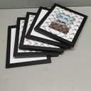 PEALSN 8x10 Picture Frame Set of 5, Display Picture 5x7 with Mat or 8x10 Without Mat, Black Woodgrain