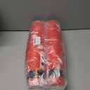 50Pcs Christmas Santa Plastic Cups, 16 oz Santa Belt Design Red Black White Disposable Drinking Cup Xmas Holiday Party Drinkware Table Decor for Xmas Winter Party Beverage Drink Supplies