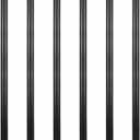 GeilSpace 6 Pack 3/4" 36" Pre-Cut Black Metal Pipe, Industrial Steel Fits Standard Three Quarters Inch Black Threaded Pipes and Fittings - Vintage DIY Industrial Shelving (3/4" 36")