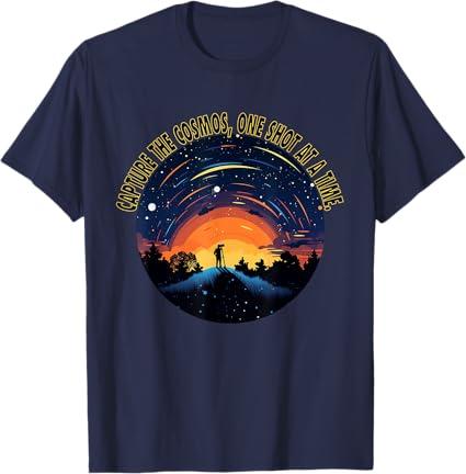 Astrophotography Night Sky Great Astrophotographer T-Shirt (L, Navy Blue)