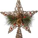Kurt Adler 11-Inch Natural Star with Pinecones Treetop